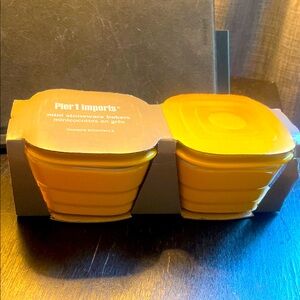 Pier 1 Imports Yellow Mini Stoneware Bakers